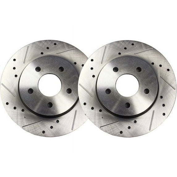 Rear Brake Rotor Set - Compatible with 2009 - 2010 Pontiac Vibe