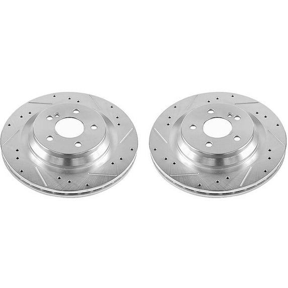 Rear Brake Rotor Set - Compatible with 2009, 2011 - 2012 Mercedes-Benz SL550 230.471