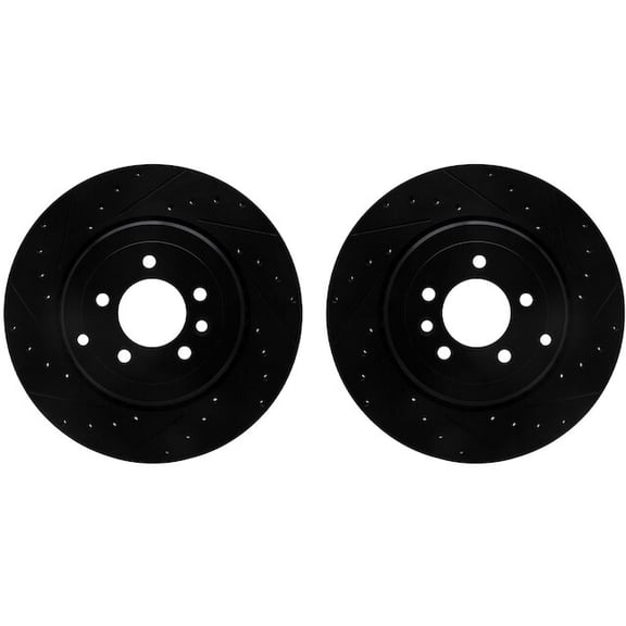 Rear Brake Rotor Set - Compatible with 2010 - 2013 Land Rover Range Rover Sport - Dynamic Friction