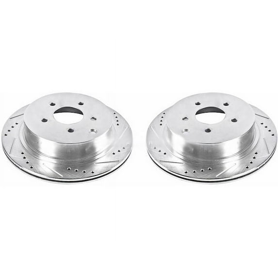Rear Brake Rotor Set - Compatible with 2011 - 2013 INFINITI M56 2012
