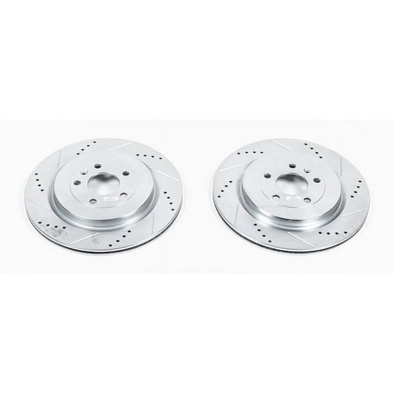 Rear Brake Rotor Set - Compatible with 2013 - 2019 Ford Police Interceptor Sedan 2014 2015 2016 2017 2018