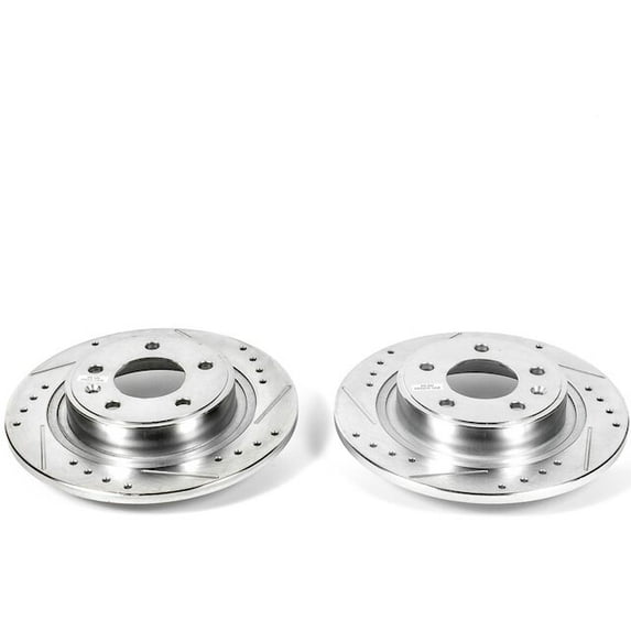 Rear Brake Rotor Set - Compatible with 2014 - 2015 Chevy Cruze Diesel