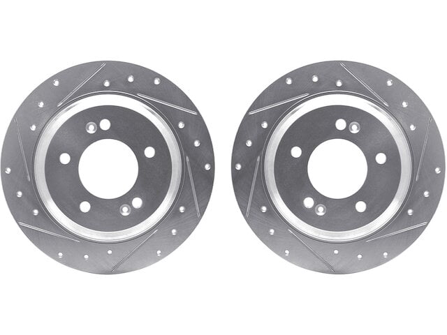 Rear Brake Rotor Set - Compatible with 2015 - 2024 Hyundai Sonata 2.4L 4-Cylinder 2016 2017 2018 2019 2020 2021 2022 2023