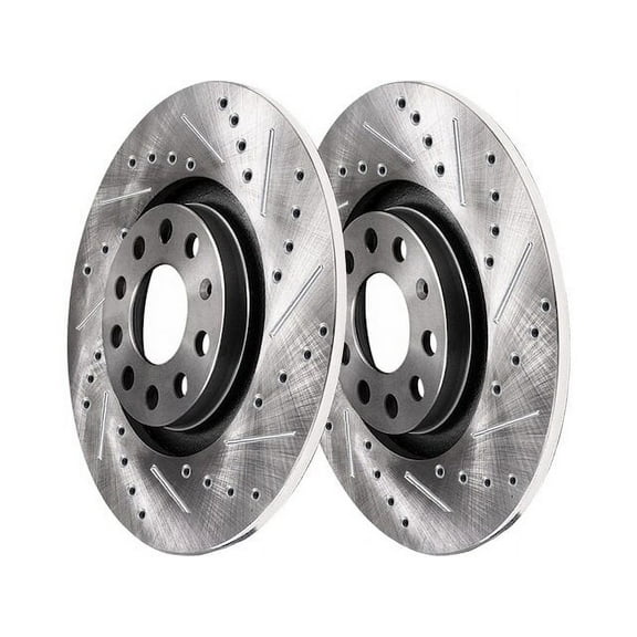 Rear Brake Rotor Set - Compatible with 2016 - 2018 Audi A3 Sportback e-tron 2017