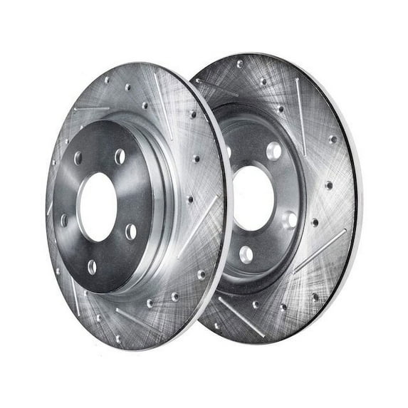 Rear Brake Rotor Set - Compatible with 2016 - 2019 Chevy Volt 2017 2018