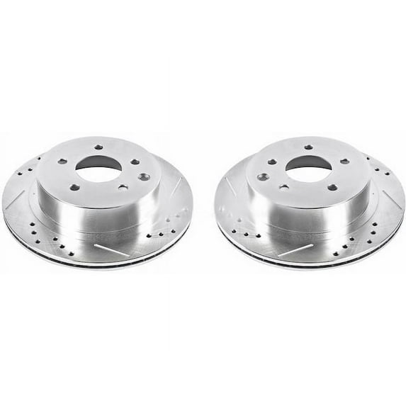 Rear Brake Rotor Set - Compatible with 2017 - 2019 Nissan Rogue Sport - Power Stop