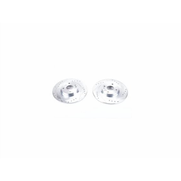 Rear Brake Rotor Set - Compatible with 2017 - 2020 Fiat 124 Spider - Power Stop