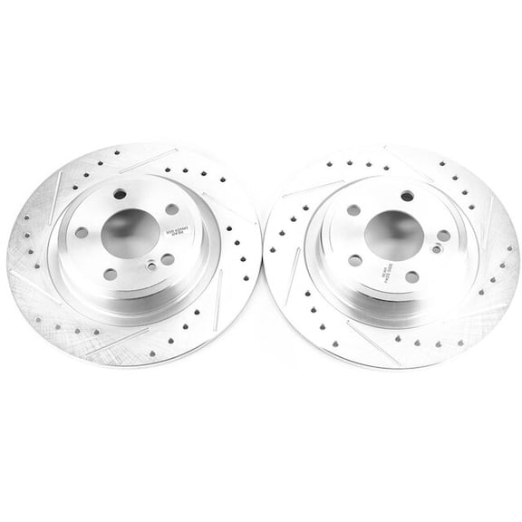 Rear Brake Rotor Set - Compatible with 2017 - 2020 Mercedes-Benz SLC300 2018 2019