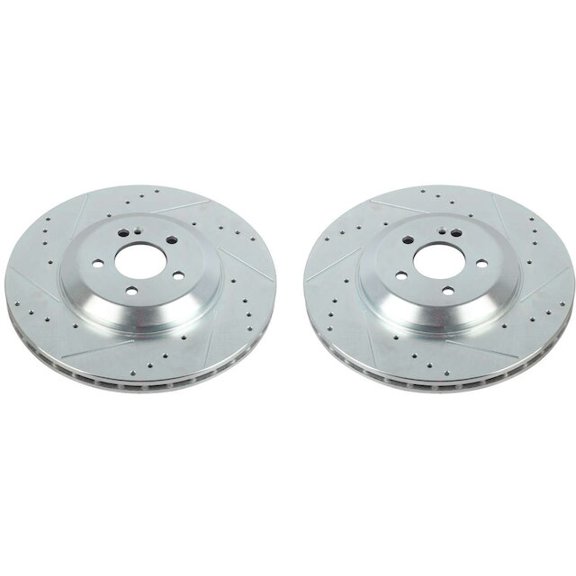 Rear Brake Rotor Set - Compatible with 2019 - 2020 Mercedes-Benz E53 AMG