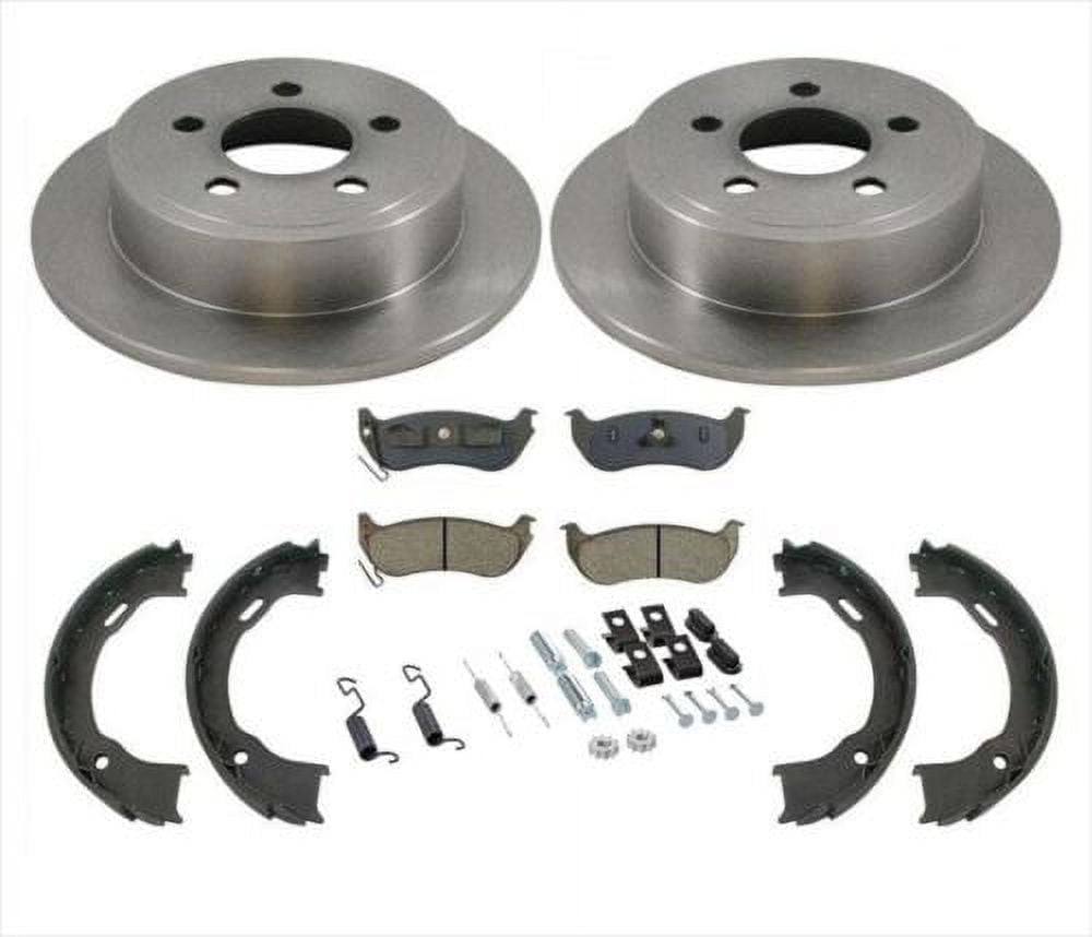 Rear Brake Rotors & Brake Pads Parking Brake Springs Fits for 03-07 ...