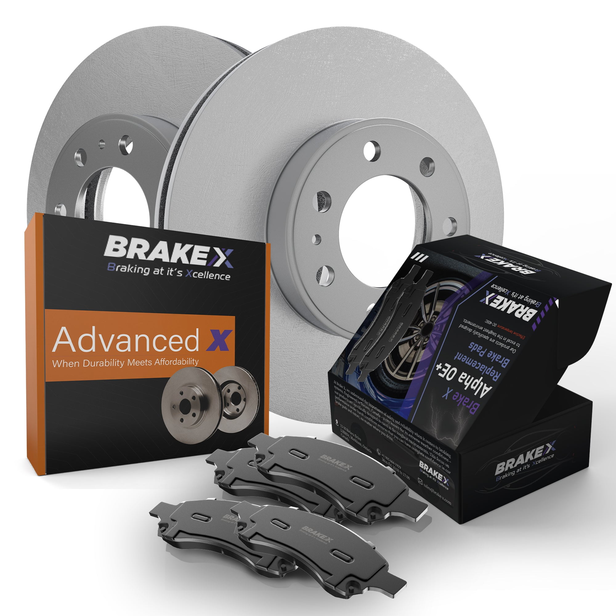 Brake X Replacement Brake Pads and Rotors Kit replacement for 2016-2020 Mazda MX-5 Miata | AEGIS GEOMET Coated Rotors and Alpha Ceramic Bra 並行輸入品 : Brake X Replacement Brake Pads Kit replacement for