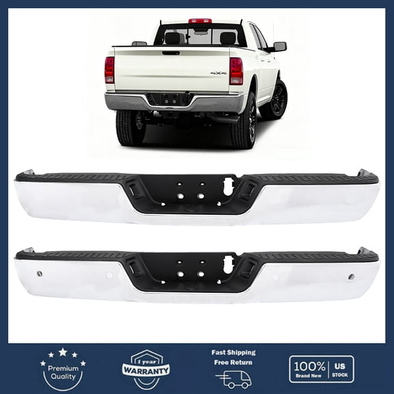 Rear Bumper Assembly Chrome for RAM 2500 3500 2013-2018 without Parking Sensors