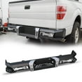 thumbnail image 1 of Rear Bumper Compatible with Ford F150 2006-2014,Heavy Duty Steel Rear Bumper With Sensor Holes,D-Rings,Built-In Non-Slip Steps,Style 1, 1 of 10