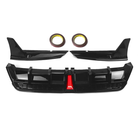 Rear Bumper Diffuser Kit W/ Light For Toyota Camry SE XSE 2018-2024 YOFER Glossy Black