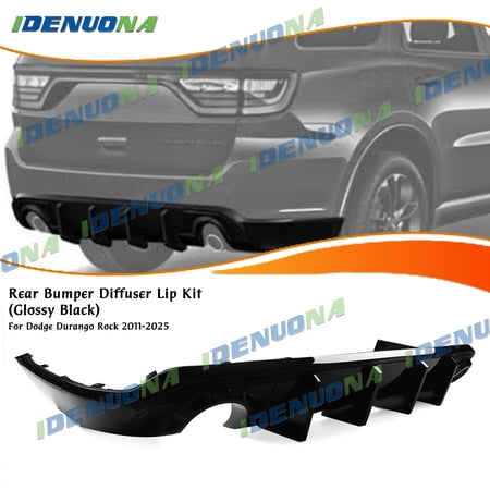 Rear Bumper Diffuser Lip Kit For Dodge Durango 2011-2026 Gloss Black