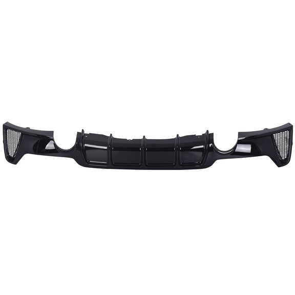 Rear Bumper Diffuser Valance Lip Gloss Black Exhaust Outlet Aero Kit-Rear Bumper Diffuser Gloss Black