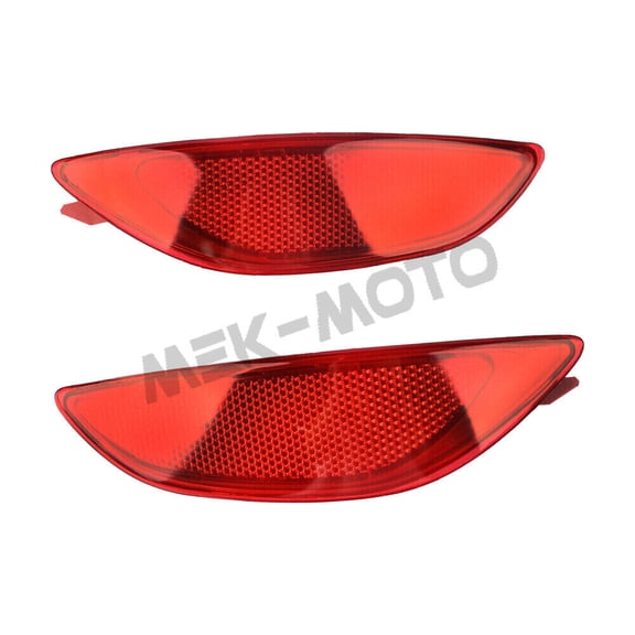 Rear Bumper Lamp Stop Reflector Set for Hyundai Accent 2012-2017 Red Reflective