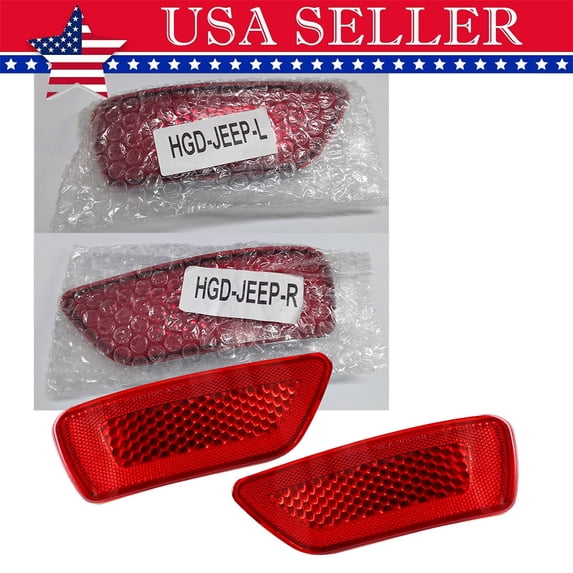 Rear Bumper Reflector Light Left and Right Suitable for for Jeep Grand Cherokee Compass 2011 - 2018-