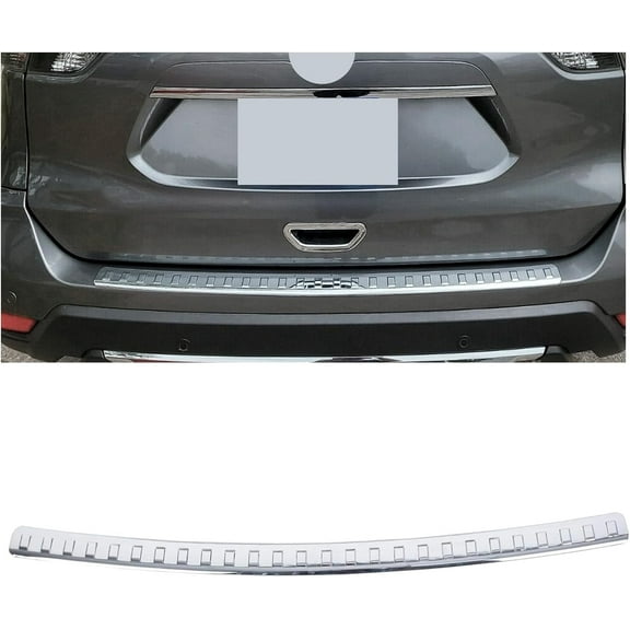 Rear Bumper Sill Cover Guard Plate Compatible with 2014-2020 999T6G2000 999B1G500A Bumper Tailgate Back Trunk Door Sill Trim Molding Protector Pad Panel Chrome