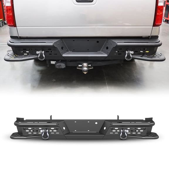 Rear Bumper for F-250/F-350 1999-2016,Heavy Duty Steel Rear Bumper,Type 2