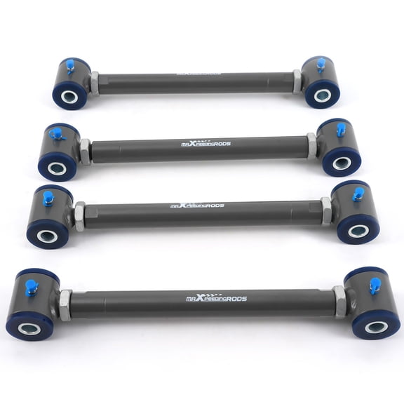 Rear Camber Control Arm Kit 4x for Honda Accord 2003-2007 & Acura TSX/TL 2004-2008 Carbon Steel, Gray, -2.00 to +4.00 Adjustment, Disc Brakes Only, SKU 71102176