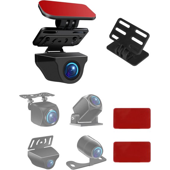 Rear Camera Holder Dash Cam Car Rear Camera Rear Window Bracket Backup Camera Mount Strong Adhesive 180 Adjustment Rearview Camera Bracket Rear Windshield for SUV, Truck, RV, Auto