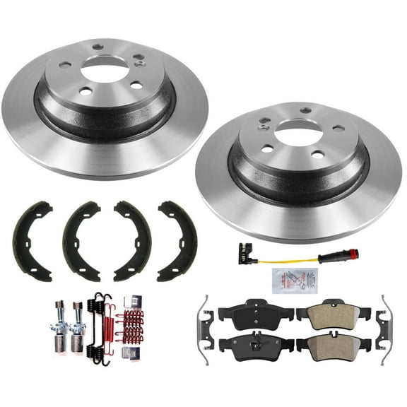 Rear Carbon Disc Brake Rotors Pads For Mercedes Benz S430 03-06 Rear Wheel Drve