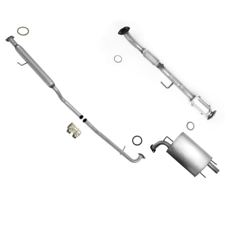 Rear Catalytic Converter Middle Resonator Muffler For 07-09 Camry 2.4L US Built