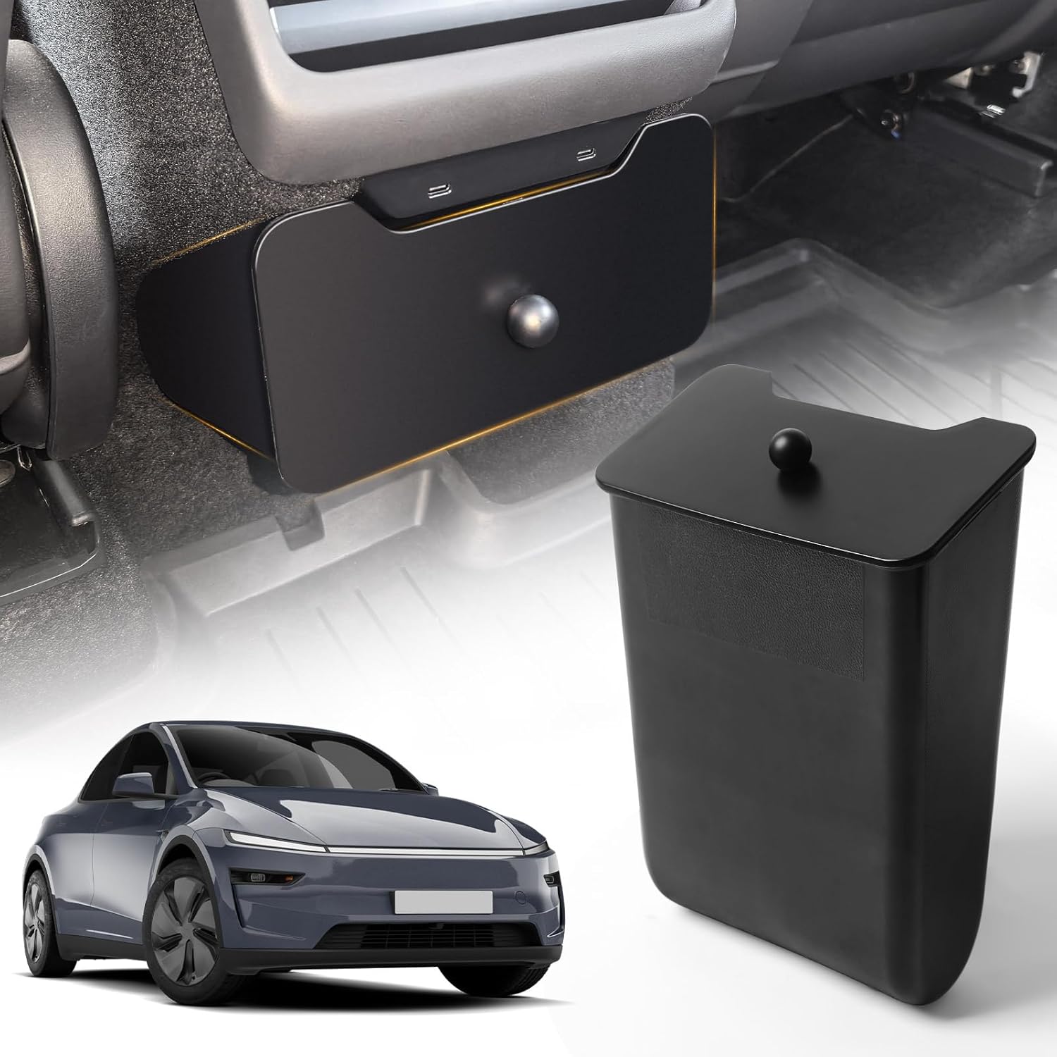 Tesla Rear Window Storage Rear Center Console Organizer Storage Box Rear Trash Can for Tesla ...
