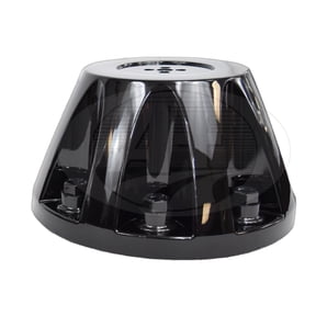 Rear Center Hubcap Black Chrome Plated ABS for 2011-Newer GMC/Chevy 3500HD Dually