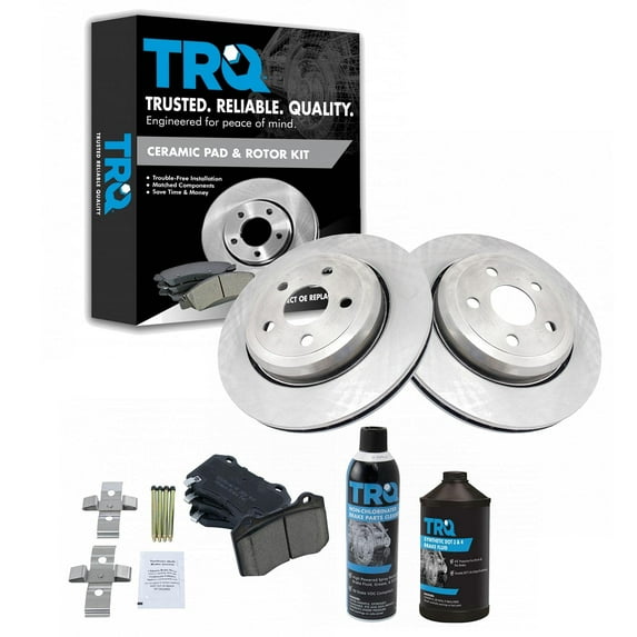 Rear Ceramic Brake Pad & Rotor Kit for Grand Cherokee Durango SRT w/Fluids BKA18607 Fits select: 2012-2018 JEEP GRAND CHEROKEE SRT-8, 2018-2019 DODGE DURANGO SRT