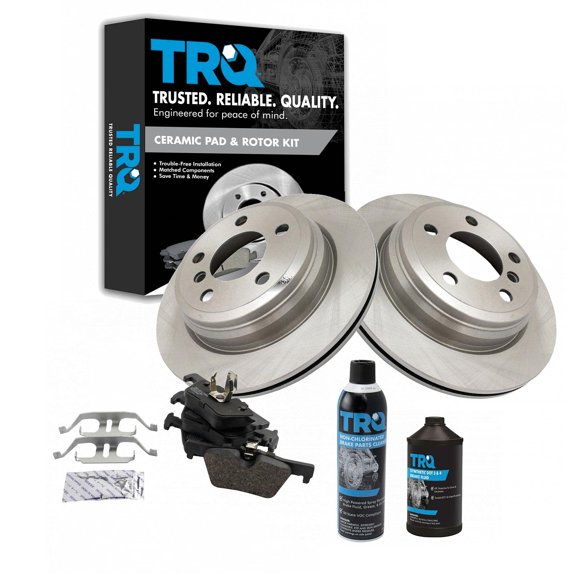 Rear Ceramic Brake Pad & Rotor Kit for BMW 328 428 430 Gran Coupe xDrive w/Fluid BKA19563 Fits select: 2016 BMW 320, 2017-2020 BMW 430XI