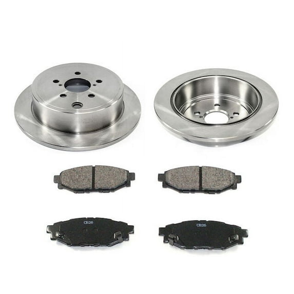 Rear Ceramic Brake Pad and Rotor Kit - Compatible with 2009 - 2013 Subaru Forester 2010 2011 2012