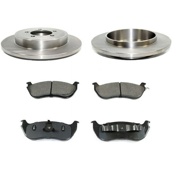 Rear Ceramic Brake Pads and Rotor Kit - Compatible with 2002 - 2005 Ford Explorer 2003 2004
