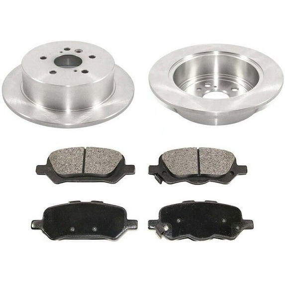 Rear Ceramic Brake Pads and Rotor Kit - Compatible with 2009 - 2015 Toyota Venza 2010 2011 2012 2013 2014