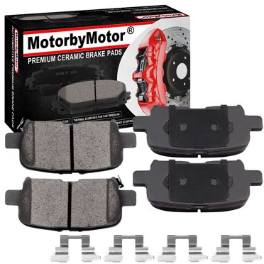 H HENZIKON Front & Rear Ceramic Brake Pads W/ Hardware For Honda Pilot Acura MDX ZDX