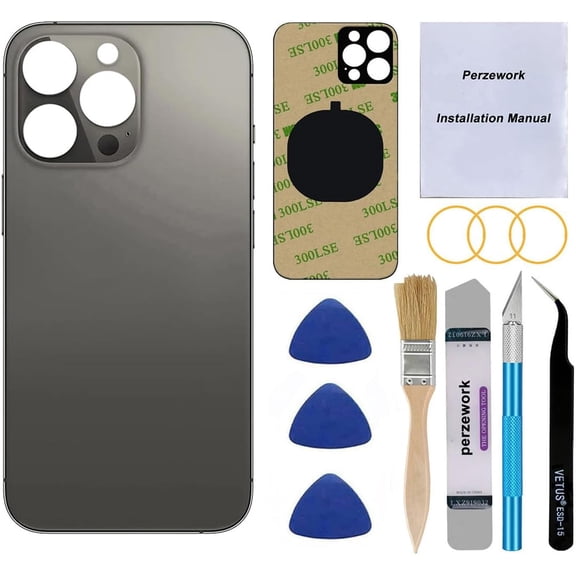 OEM Rear Cover Back Glass Replacement for iPhone 13 pro max 6.7 inches (Graphite) All Carriers with Pre-Installed Adhesive and Repairing Tool Kits