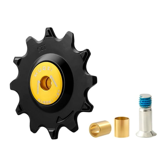 Rear Derailleur Pulley, Ceramic Bearing Jockey Wheel Pulley Aluminium Alloy Roller for Road Mountain Bike black 12T