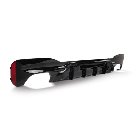 Rear Diffuser fit for BMW G30 G31 G38 5 Series 2017-2023 with M Sport Bumper Only, NOT Fit Rectangle Exhaust Tips On M550i Model, Rear Bumper Diffuser Gloss Black