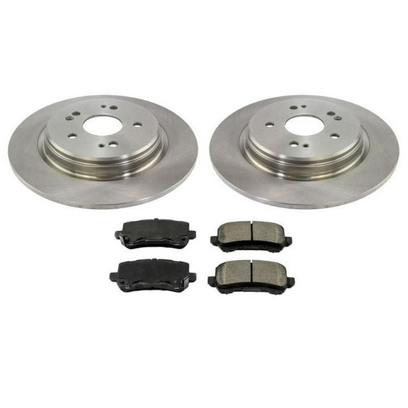 Rear Disc Brake Rotors and Ceramic Brake Pads for Acura TLX 15-19 3PC Kit