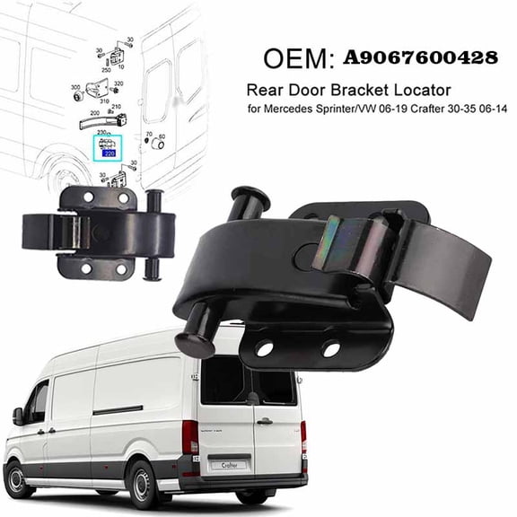 Rear Door Hinge Check Strap Locator for Mercedes Sprinter/VW 06-19 Crafter 30-35 06-14 9067600428
