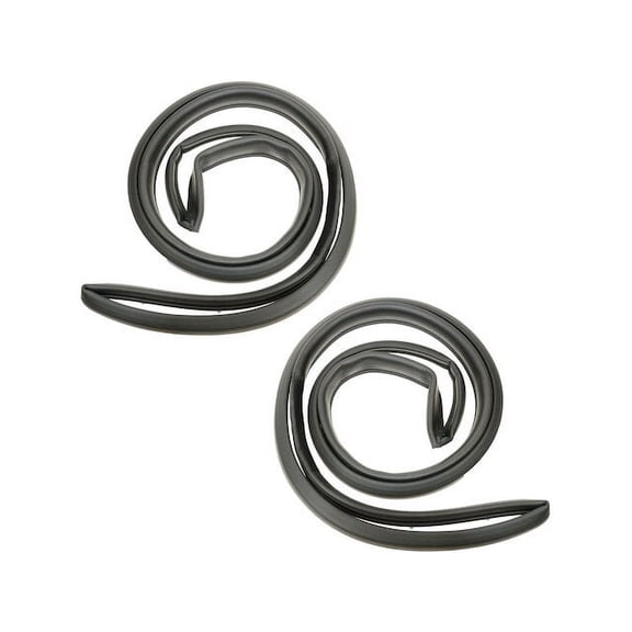 Rear Door Seal 2 Piece Set - Compatible with 1986 - 1991 Buick LeSabre 4-Door 1987 1988 1989 1990