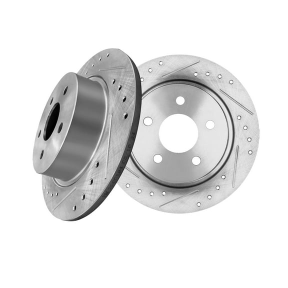 Rear Drilled Slotted Brake Disc Rotors 280mm For 2013-2016 Ford Escape