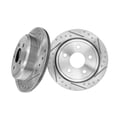 thumbnail image 1 of Rear Drilled Slotted Brake Disc Rotors 320mm For 2005-2010 Jeep Grand Cherokee, 1 of 6