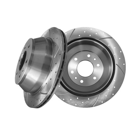 Rear Drilled Slotted Brake Disc Rotors For 2002-2009 Chevrolet Trailblazer