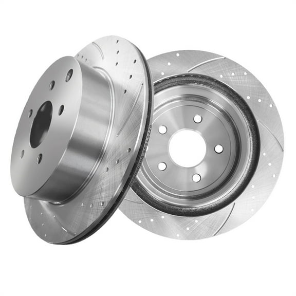 Rear Drilled Slotted Brake Disc Rotors For 2003-2012 Infiniti FX35