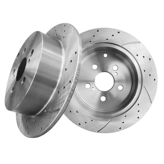 Rear Drilled Slotted Brake Disc Rotors For 2005-2010 Scion TC
