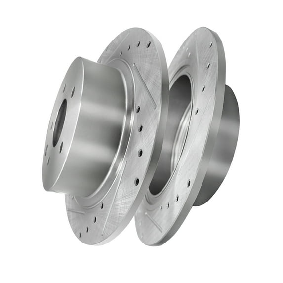 Rear Drilled Slotted Disc Brake Rotors For 2002-2018 Nissan Altima, 2004-2008 Nissan Maxima, 2007-2019 Nissan Sentra, 2011-2017 Nissan Juke, 291.5mm Automotive Replacement Brake Rotors