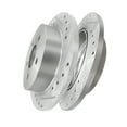 thumbnail image 1 of Rear Drilled Slotted Disc Brake Rotors For 1998-2002 Oldsmobile Intrigue, 1 of 7