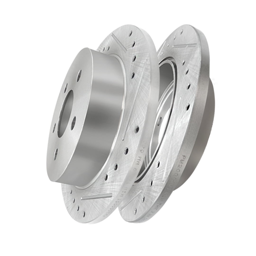 Rear Drilled Slotted Disc Brake Rotors For 2000-2007 Chevrolet Monte ...
